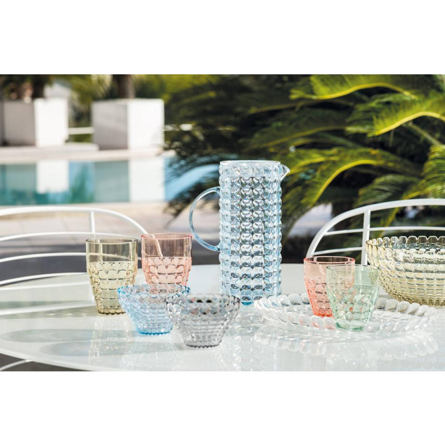 legering Metropolitan borduurwerk Guzzini Tiffany drinkglazenset laag - set van 6 - multikleurig | Blokker