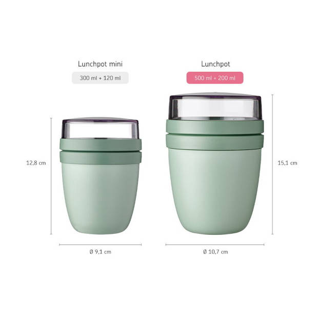 Mepal Lunchpot Ellipse - Nordic pink