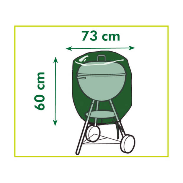 Afdekhoezen/beschermhoezen kolen barbecue 60 x 73 cm - Barbecuehoezen