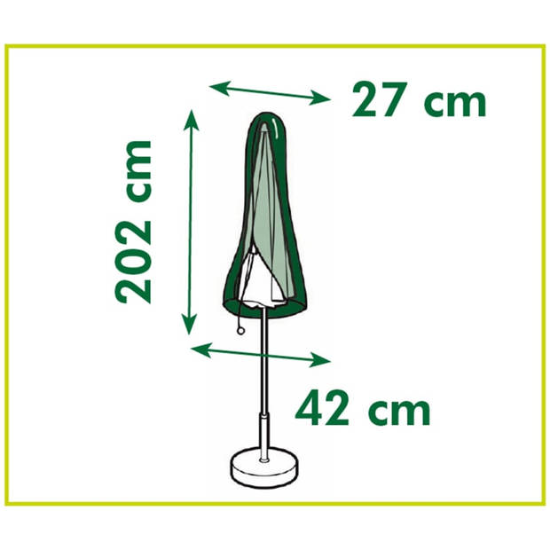 Nature beschermhoes voor parasol - 202xØ42 cm