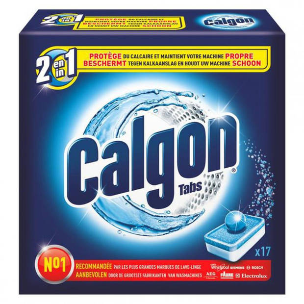 Calgon 2 in 1 Tabs ActiClean ontkalkingstabletten - 17 tabletten