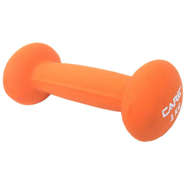 Care Fitness dumbbell 1 kg oranje