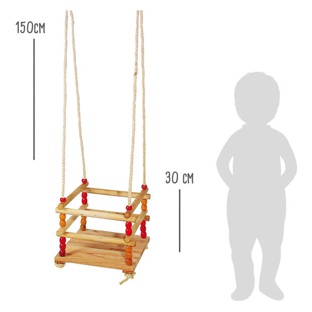 Small Foot Houten Kleuter Schommel 30 X 30 X 140 cm