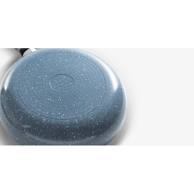 BK Blue Label Induction Granite Hapjespan met glazen deksel - Ø 28 cm