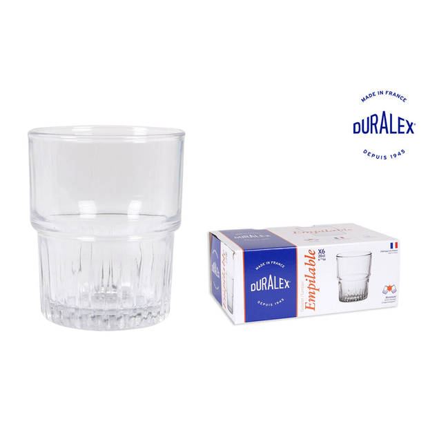 Duralex Empilable tumblerglazen - 6 stuks - 20 cl