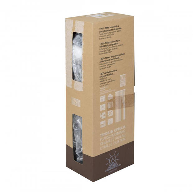 Arisol vliegengordijn Kattenstaart - 220x90 cm - grijs / wit melange