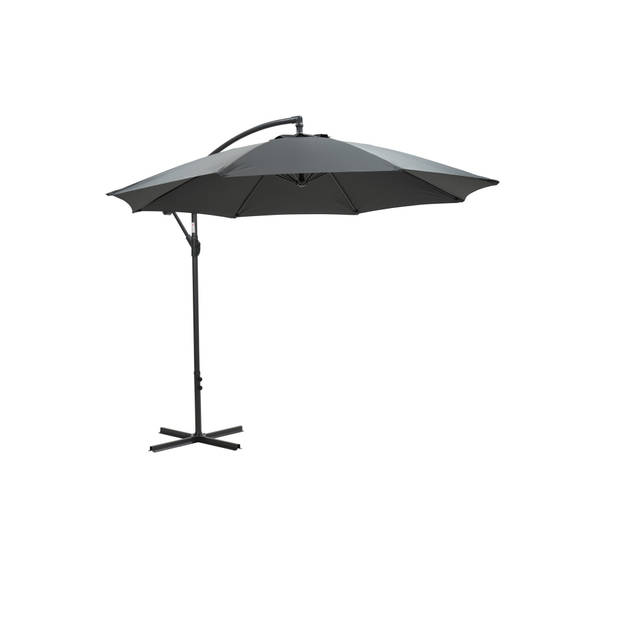 Garden Impressions Athene parasol Ø300 - carbon black/ donker grijs