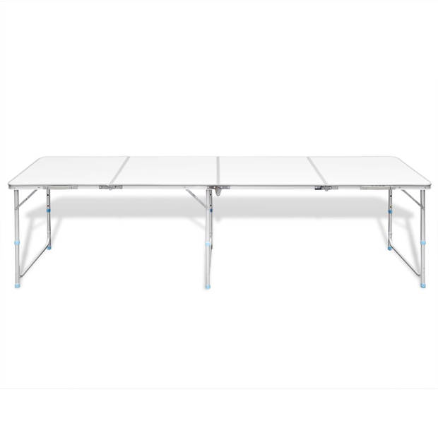 vidaXL Campingtafel inklapbaar en verstelbaar 240x60 cm aluminium