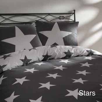 Day Dream Dekbedovertrek Stars Antraciet-240 x 200/220 cm