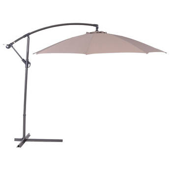 Blokker Garden Impressions Athene parasol Ø300 - carbon black/ taupe aanbieding