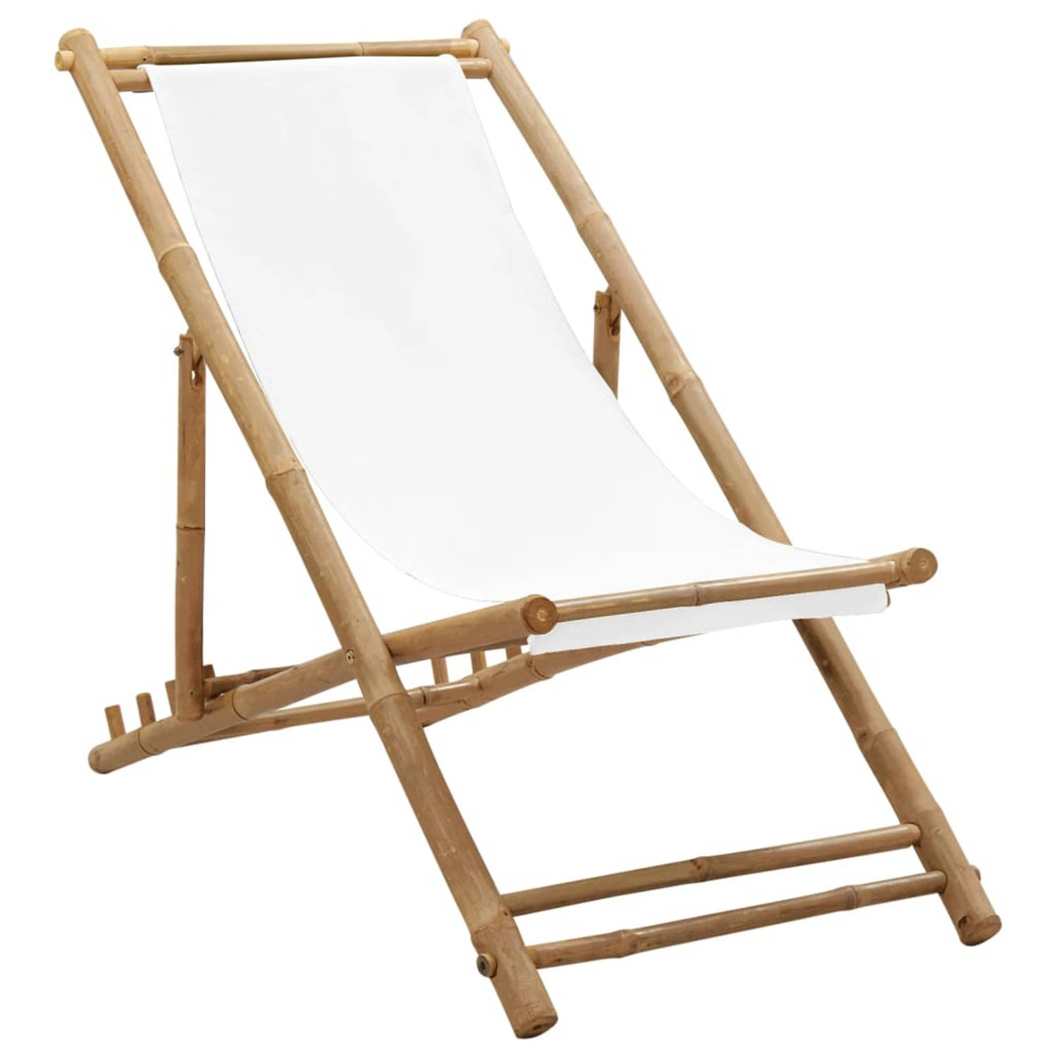 Inklapbare bamboe stoel met canvas
