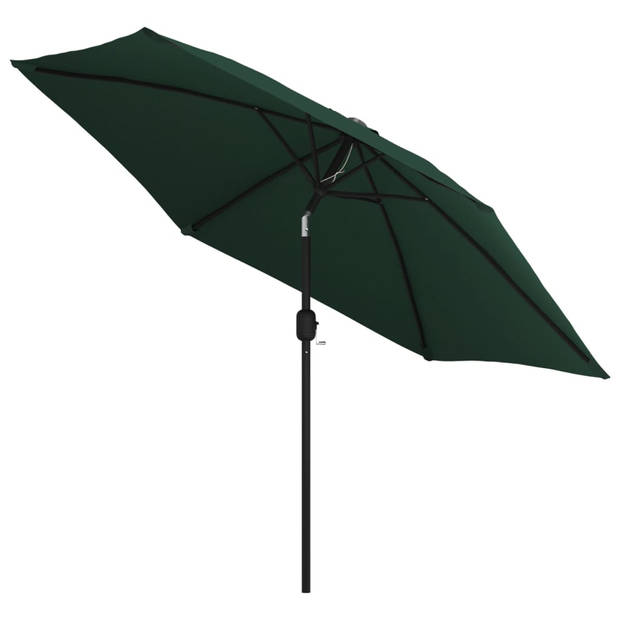 Parasol met stalen paal 3 m groen