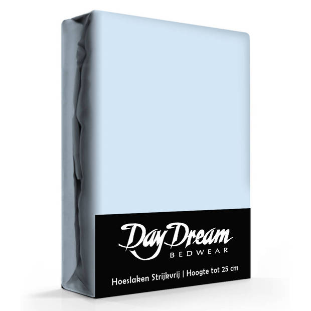 Day dream hoeslaken katoen licht blauw-180 x 200 cm