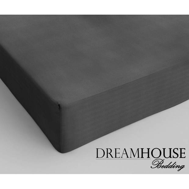 Dreamhouse Hoeslaken 100% Katoen - 140x200 - Tweepersoons - Antraciet