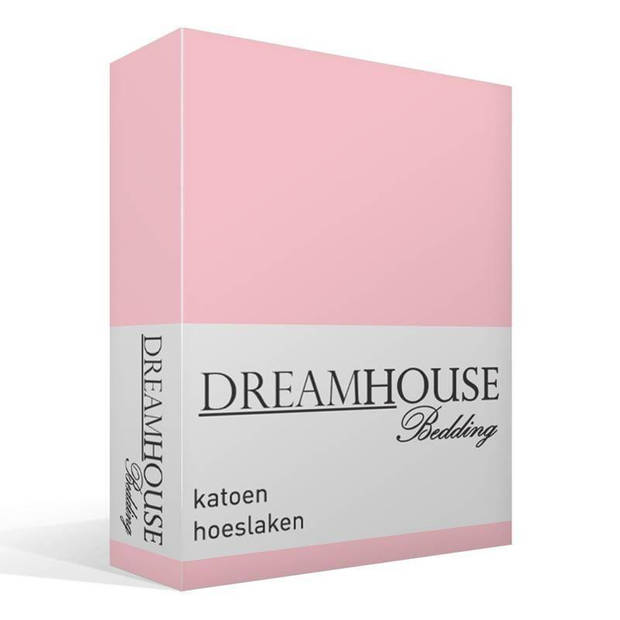 Dreamhouse Hoeslaken 100% Katoen - 140x200 - Tweepersoons - Roze