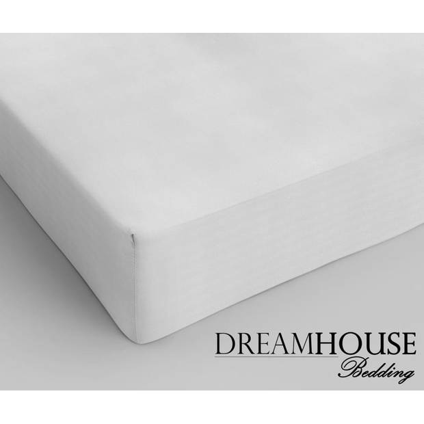 Dreamhouse Hoeslaken 100% Katoen - 180x220 - Lits-Jumeaux - Wit