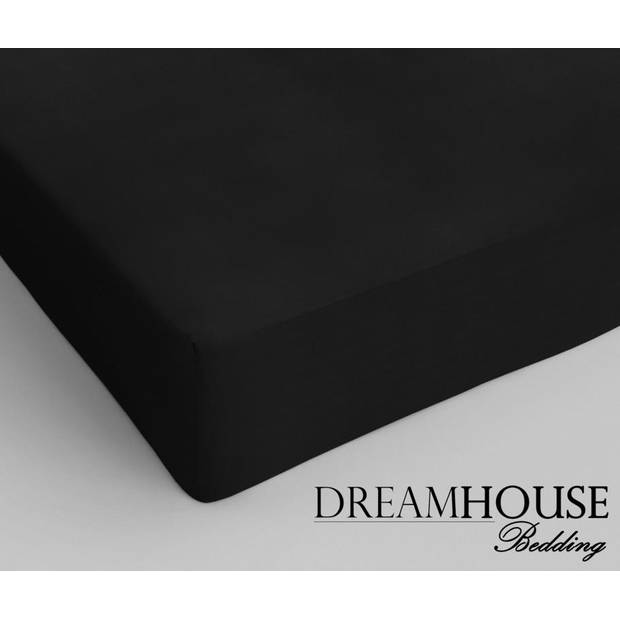 Dreamhouse Hoeslaken 100% Katoen - 180x200 - Lits-Jumeaux - Zwart