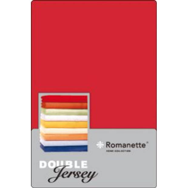 Romanette Hoeslaken Double Jersey Rood-140/160 x 200/210/220 cm