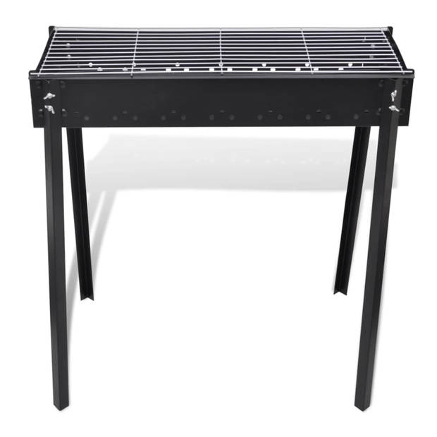 vidaXL Houtskoolbarbecue staand vierkant 75x28 cm