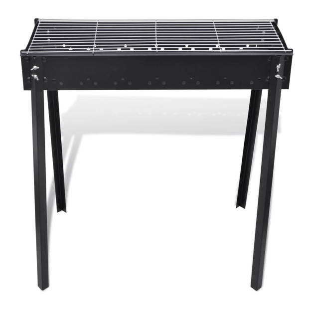 vidaXL Houtskoolbarbecue staand vierkant 75x28 cm