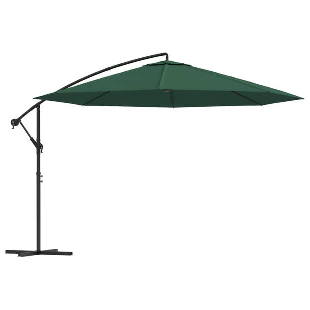 vidaXL Zweefparasol 3,5 m groen