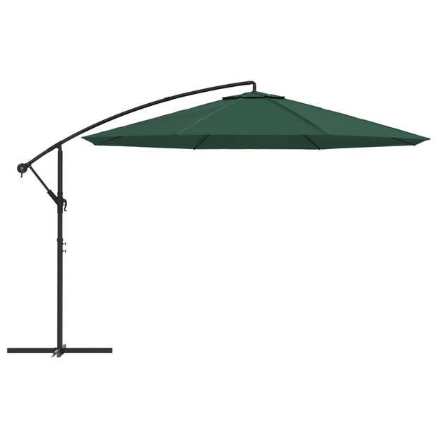 vidaXL Zweefparasol 3,5 m groen