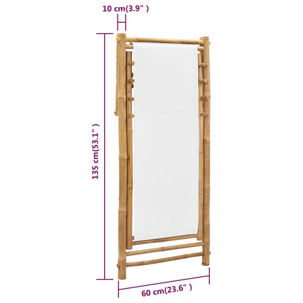 vidaXL Terrasstoel bamboe en canvas