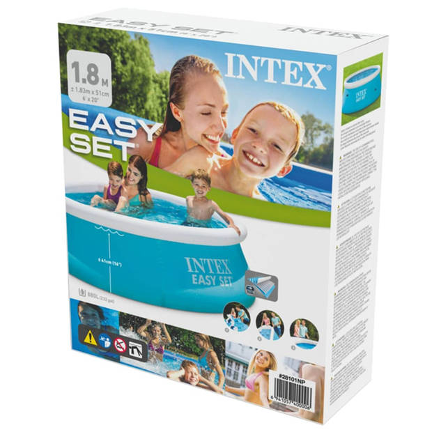 Intex opblaaszwembad 28101NP Easy Set 183 x 51 cm blauw