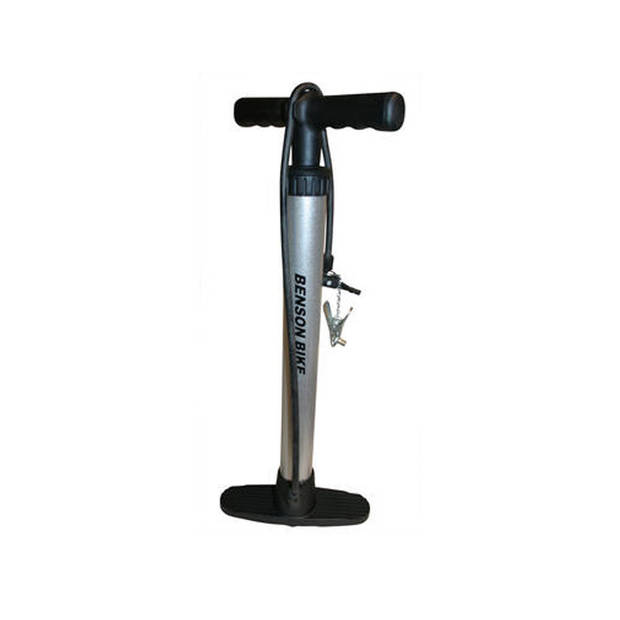 Benson Fietspomp - zilver - 5 bar - 60 cm - Dunlop/Franse/Autoventielen - Fietspompen