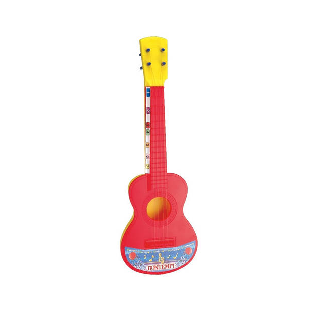 Bontempi gitaar met nylon snaren - geel