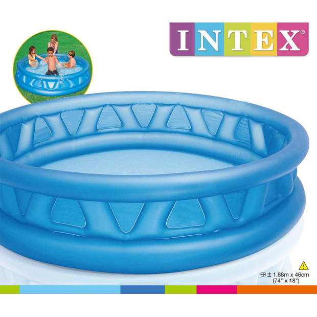 Intex opblaaszwembad 58431NP Soft Side 188 x 46 cm blauw