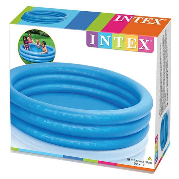 Intex opblaaszwembad 58446NP Crystal Blue 168 x 38 cm blauw