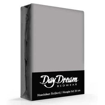 Day Dream Hoeslaken Katoen Grijs-180 x 200 cm