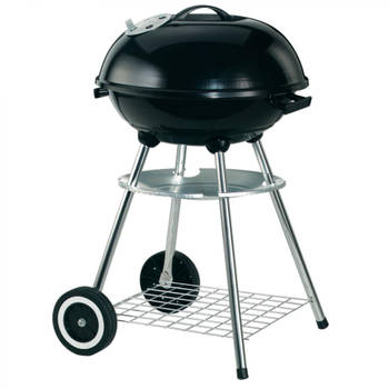 Garden Grill Kogelgrill houtskool barbecue - rond - 47 cm - zwart