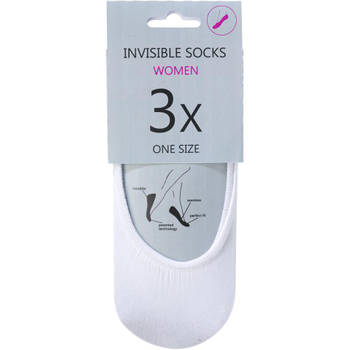 Invisible dames sokken - 3 stuks - wit