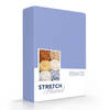 Flanellen Stretch Hoeslaken Lichtblauw-160/180 x 200/210/220 cm
