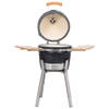 The Living Store Kamado Grill - 33 cm - Keramisch - Zwart