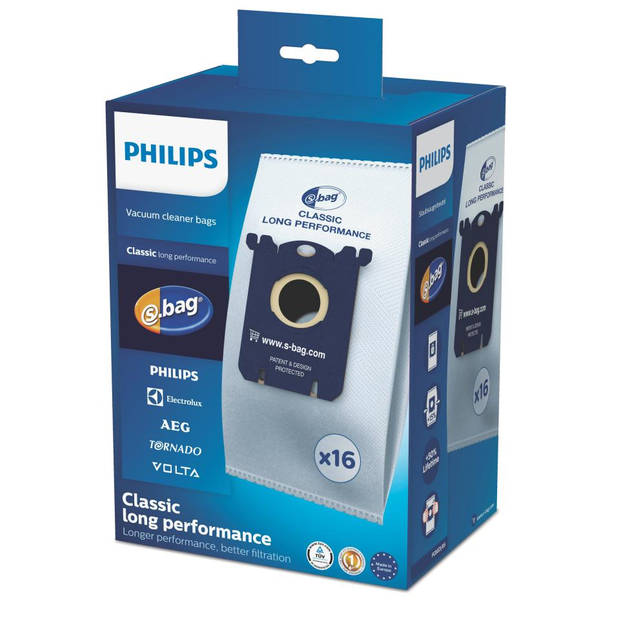 Philips s-bag stofzuigerzakken - FC8021/05 - 16 stuks