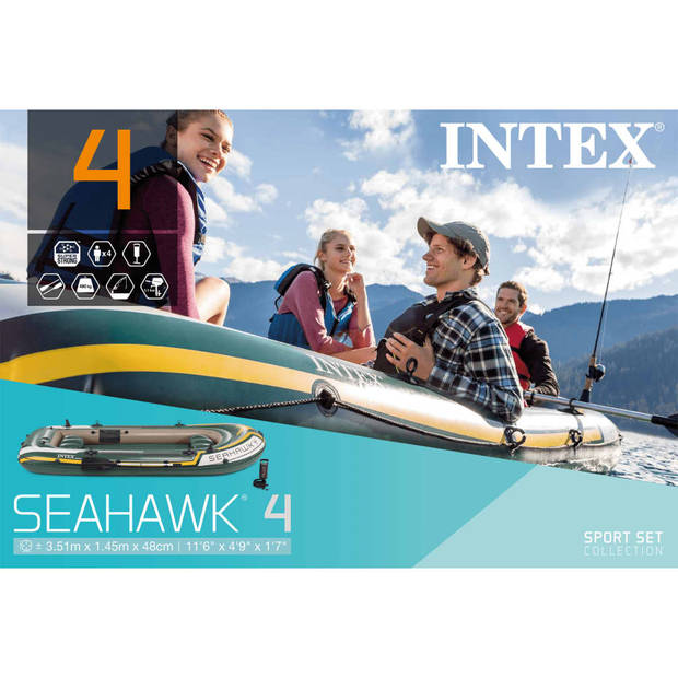 Intex opblaasboot Seahawk 4 set 4-persoons 6-delig