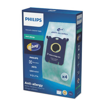 Philips s-bag anti-allergie stofzuigerzakken - FC8022/04 - 4 stuks