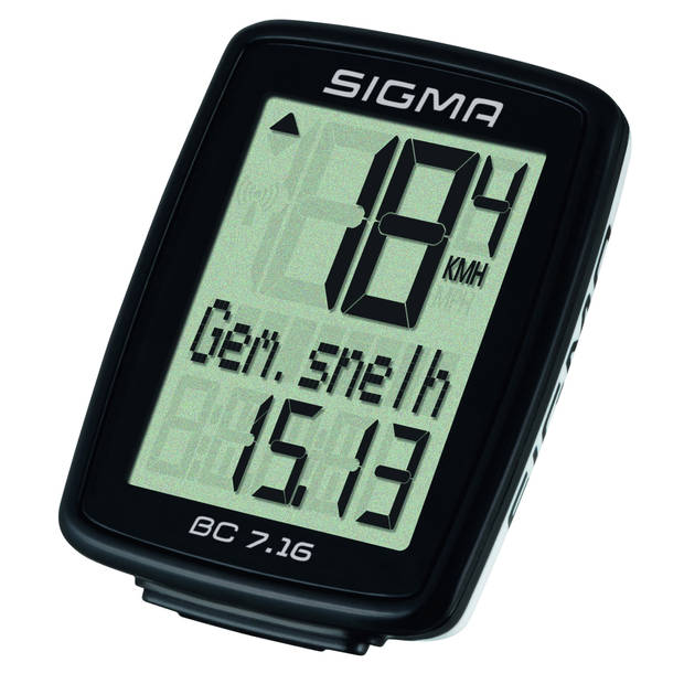 Sigma Fietscomputer BC 7.16 Zwart