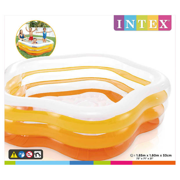 Intex opblaaszwembad Summer Colors 185 x 180 x 53 cm