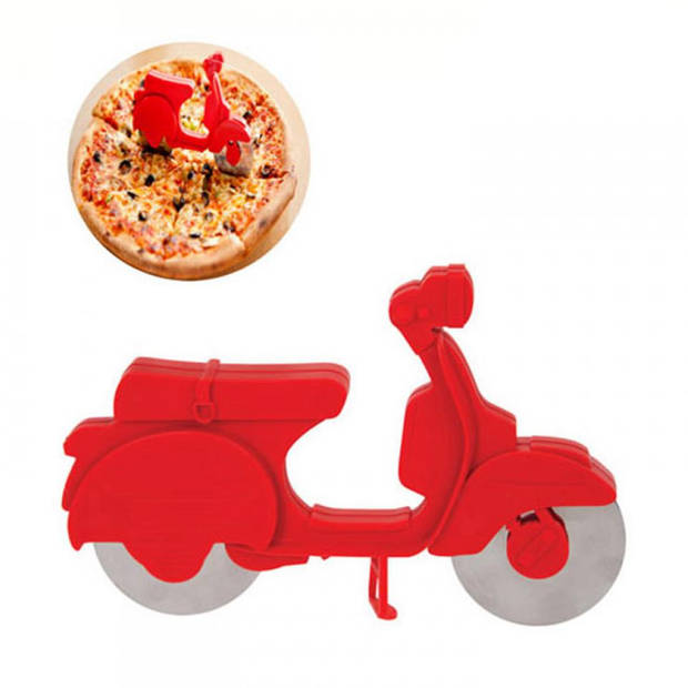 Balvi Scooter pizzasnijder - kunststof met metaal - rood