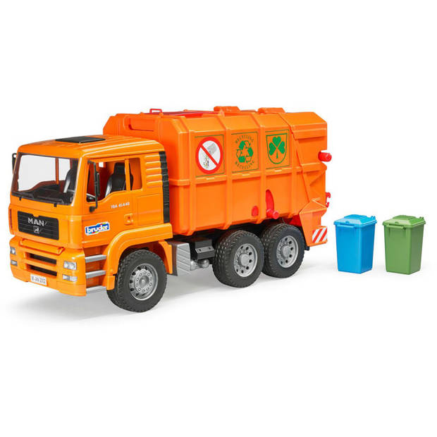 Bruder vuilniswagen - oranje
