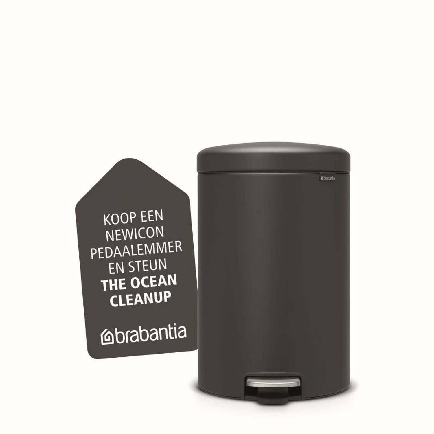Het Foto Dodelijk Brabantia newIcon pedaalemmer 20 liter met kunststof binnenemmer - Mineral  Infinite Grey | Blokker
