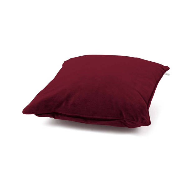 Dutch Decor - VELVET - Sierkussen 45x45 cm - bordeaux - donkerrood