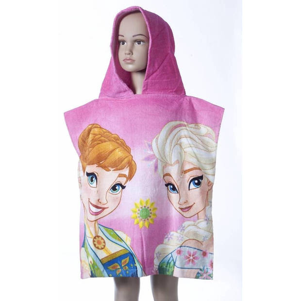 Disney Frozen Poncho Elsa Anna Flower - 50x100 cm