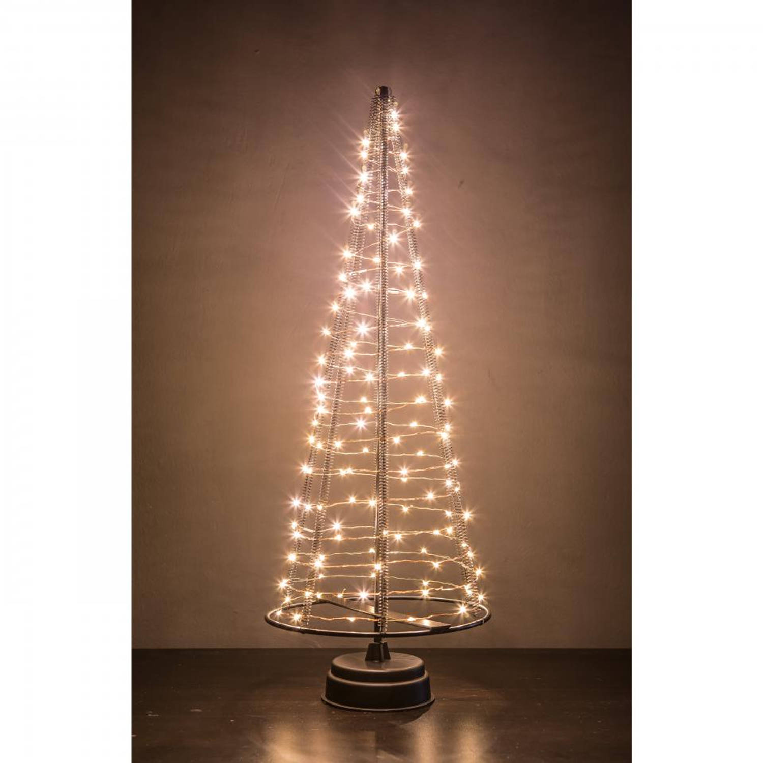 Christmas United kerstboom - Zwart - Koper - 120 LEDs - 51x19 cm