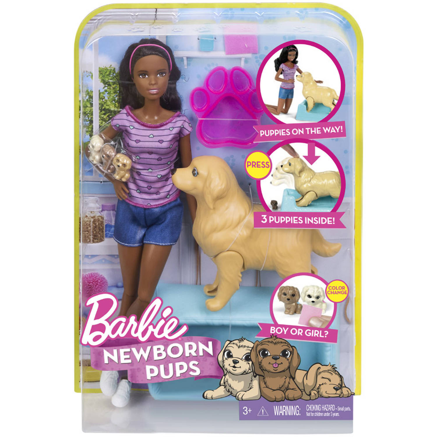 Barbie pasgeboren pups Blokker