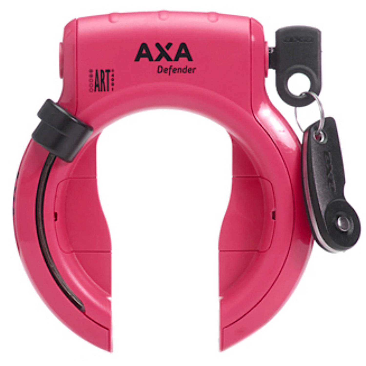 AXA ringslot Defender staal ART-2 roze/zwart 3-delig